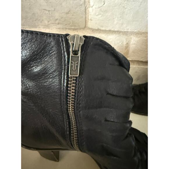 Frye Sofia Black‎ Leather Booties Size 9 - Picture 9 of 9